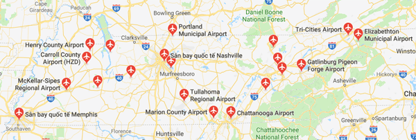 Sân bay ở bang Tennessee