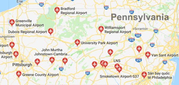 sân bay ở Pennsylvania