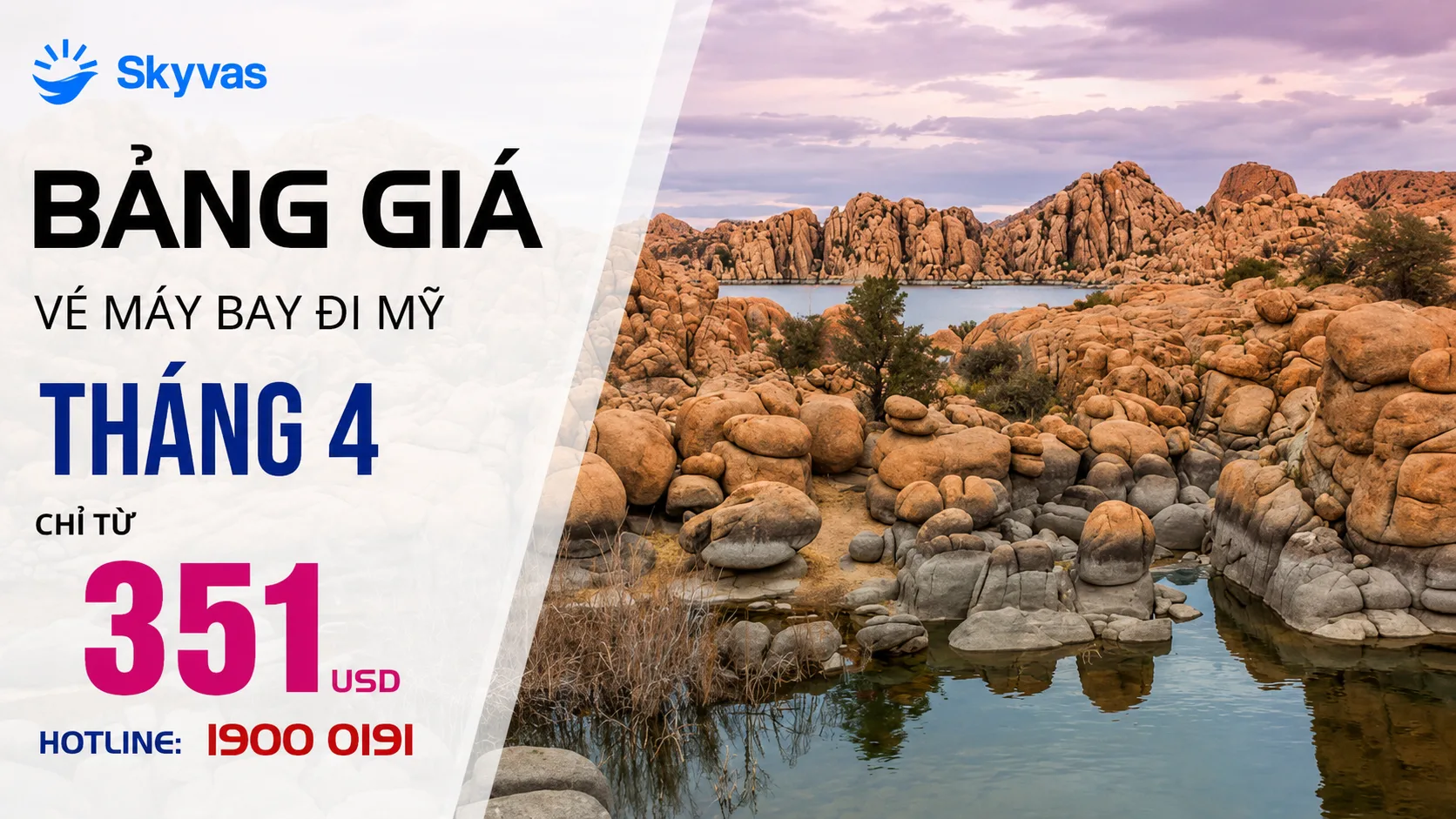 Bảng giá vé máy bay đi Mỹ tháng 4
