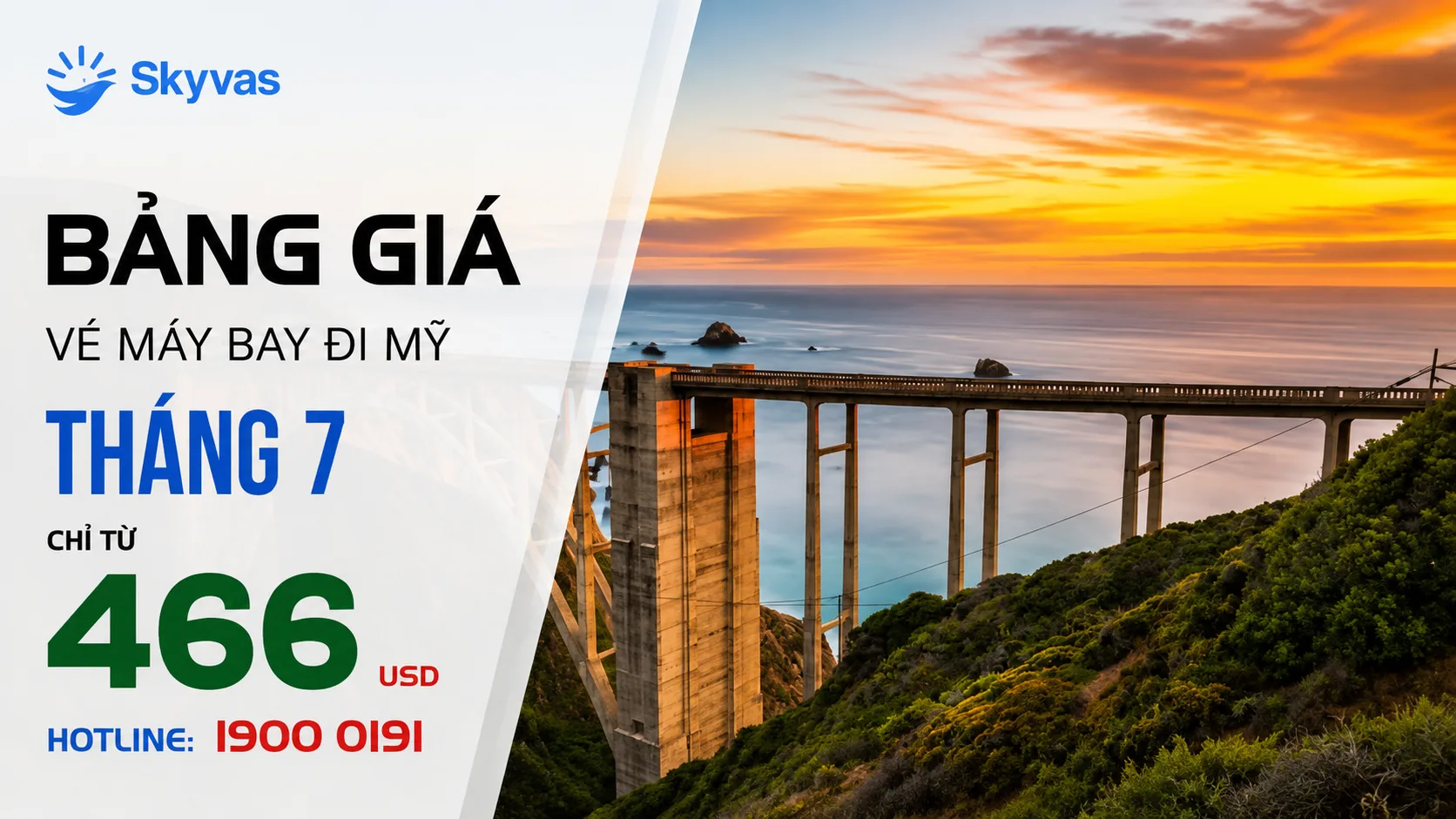 bảng giá vé máy bay đi mỹ tháng 7