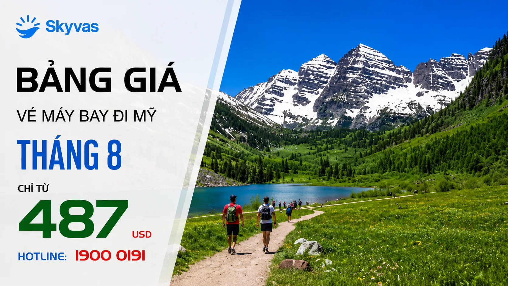 bảng giá đi mỹ tháng 8