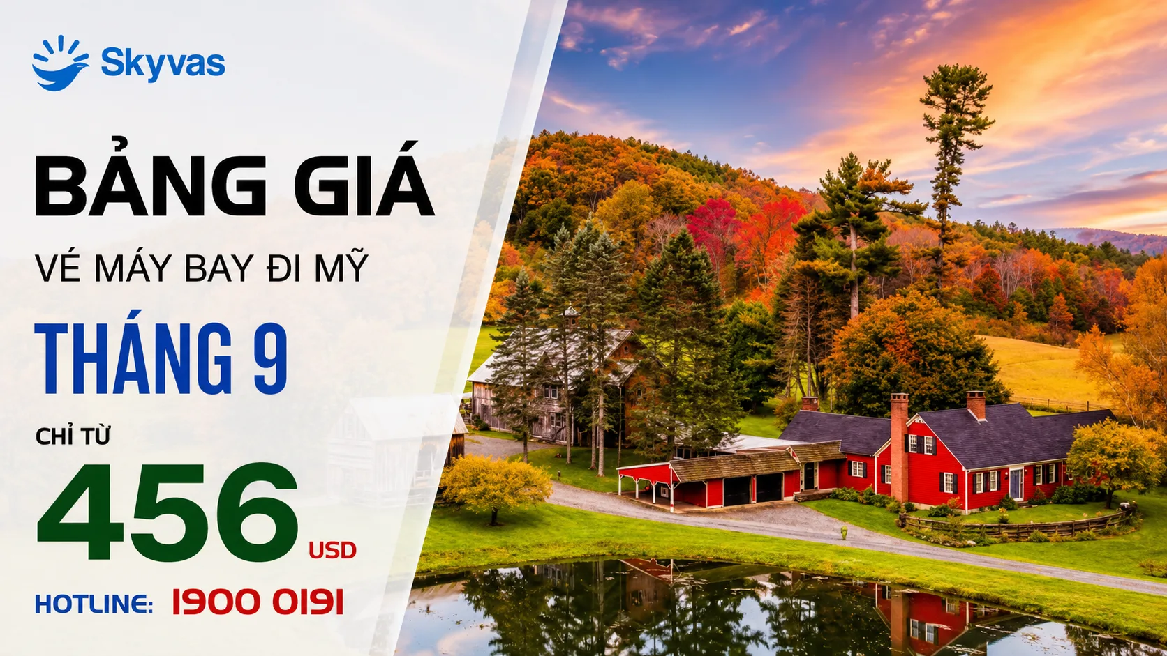 bảng giá vé máy bay đi mỹ tháng 9