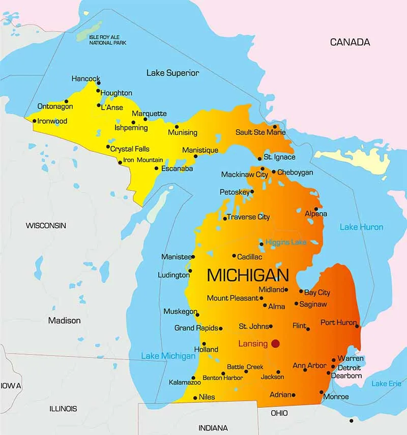 Bang Michigan ở đâu?