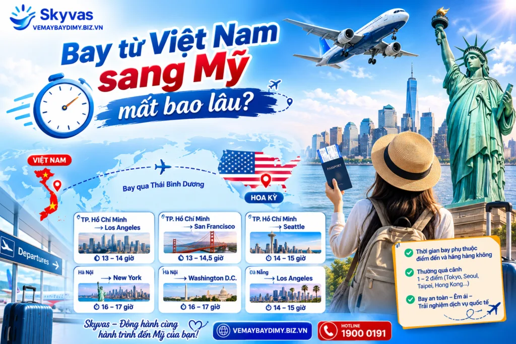 Quá cảnh trước khi bay từ Việt Nam sang Mỹ