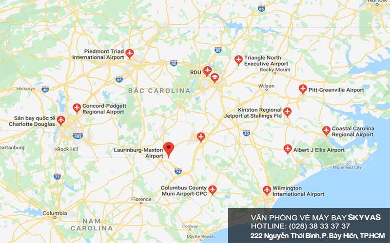 Danh sách sân bay ở Bang North Carolina