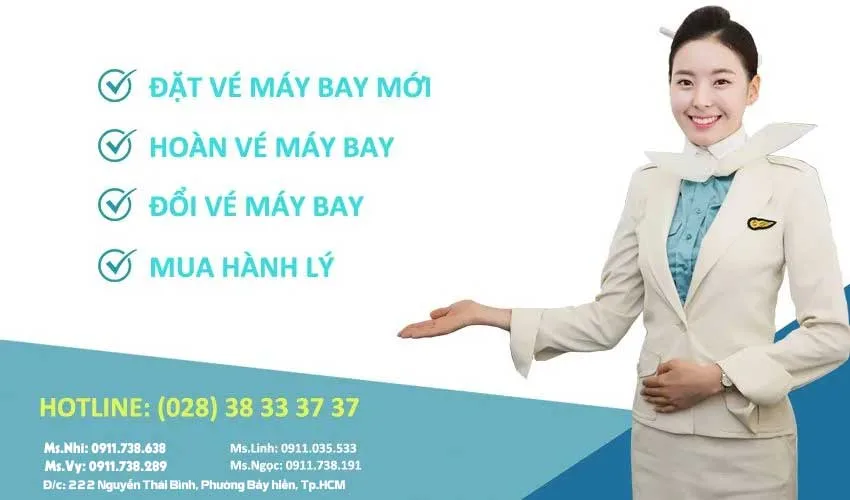 hỗ trợ đặt, đổi, hoàn vé tại Skyvas