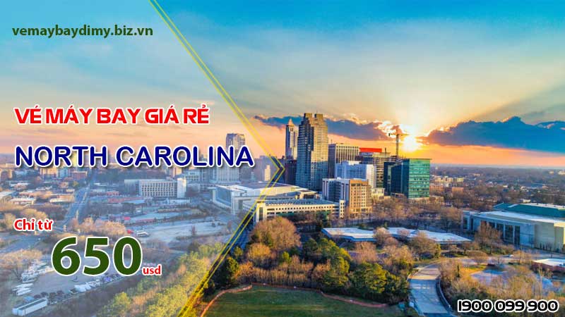 Vé máy bay đi Bắc Carolina, Mỹ giá rẻ