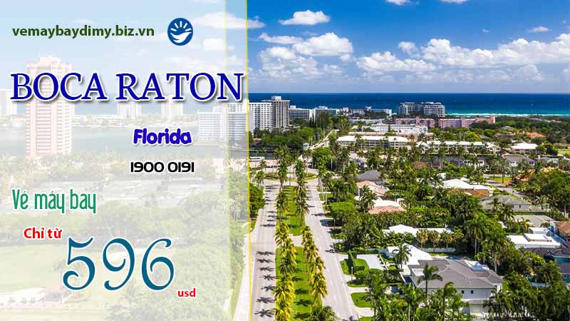 Vé máy bay đi Boca Raton bang Florida