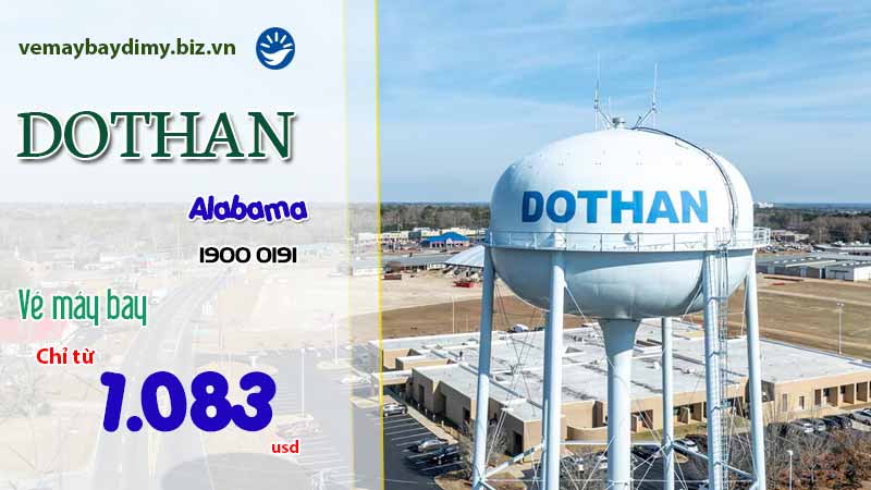 Vé máy bay đi Dothan bang Alabama