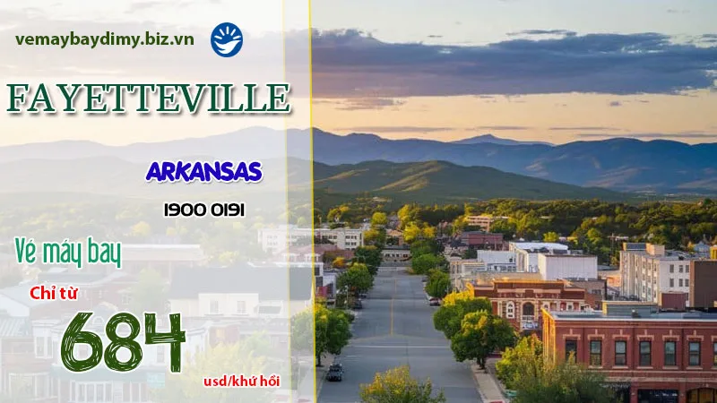 Vé máy bay đi Fayetteville Arkansas