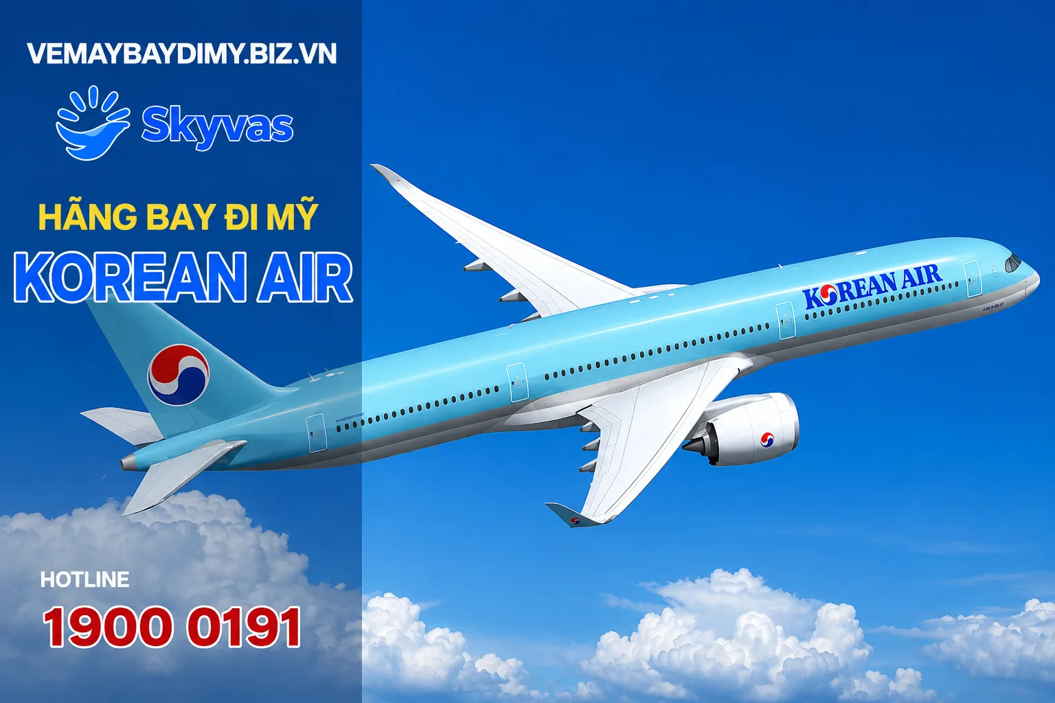vé máy bay đi mỹ hãng korean