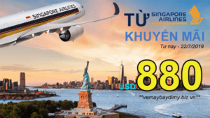 Vé đi Mỹ - Singapore Airlines khuyến mãi đến 22/7/2019
