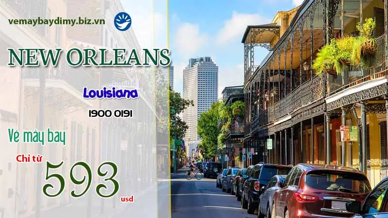 Vé máy bay đi New Orleans, Louisiana giá rẻ