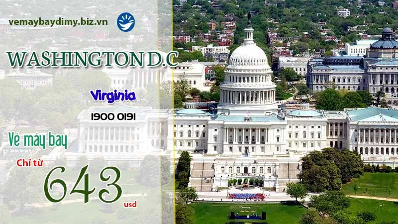 Vé máy bay đi Washington DC giá rẻ